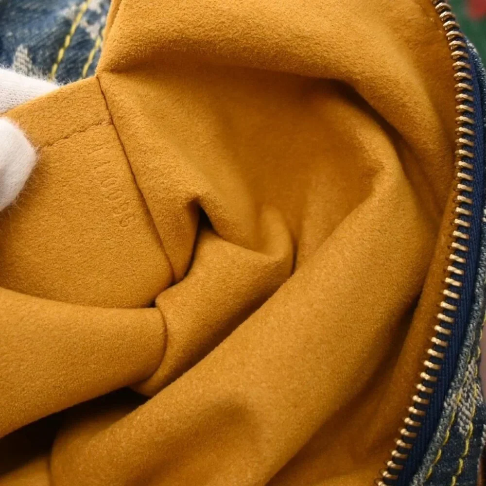 Louis Vuitton Blue Monogram Denim Baggy GM Hobo Shoulder Bag M95048 FL095 136291 - Picture 10 of 10